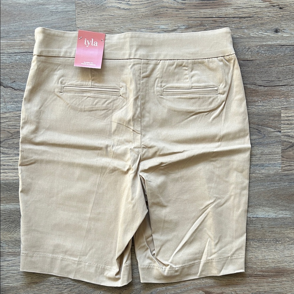 iyla Stretchy Shorts, Tan (size X-Large)